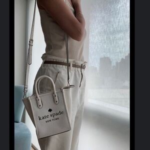 Kate Spade mini tote pebbled leather parchment.